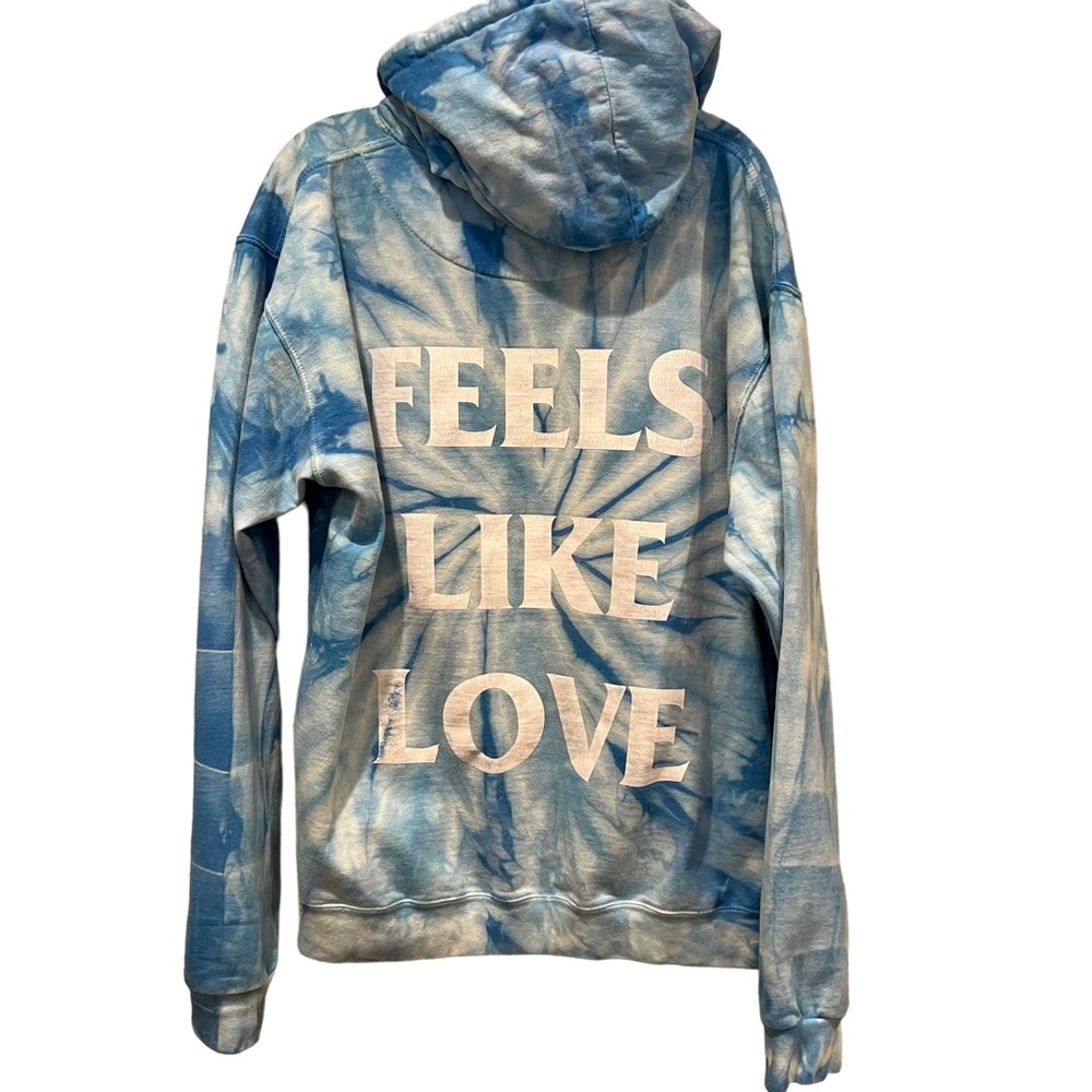 Noah Schnacky Feels Like Love tie dye oversized pullover hoodie size medium